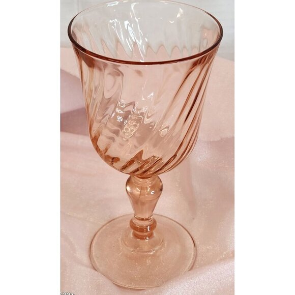 Vintage Luminarc in Verriere D'Arques France  Rosaline Pink Swirl 1970's - Picture 7 of 12